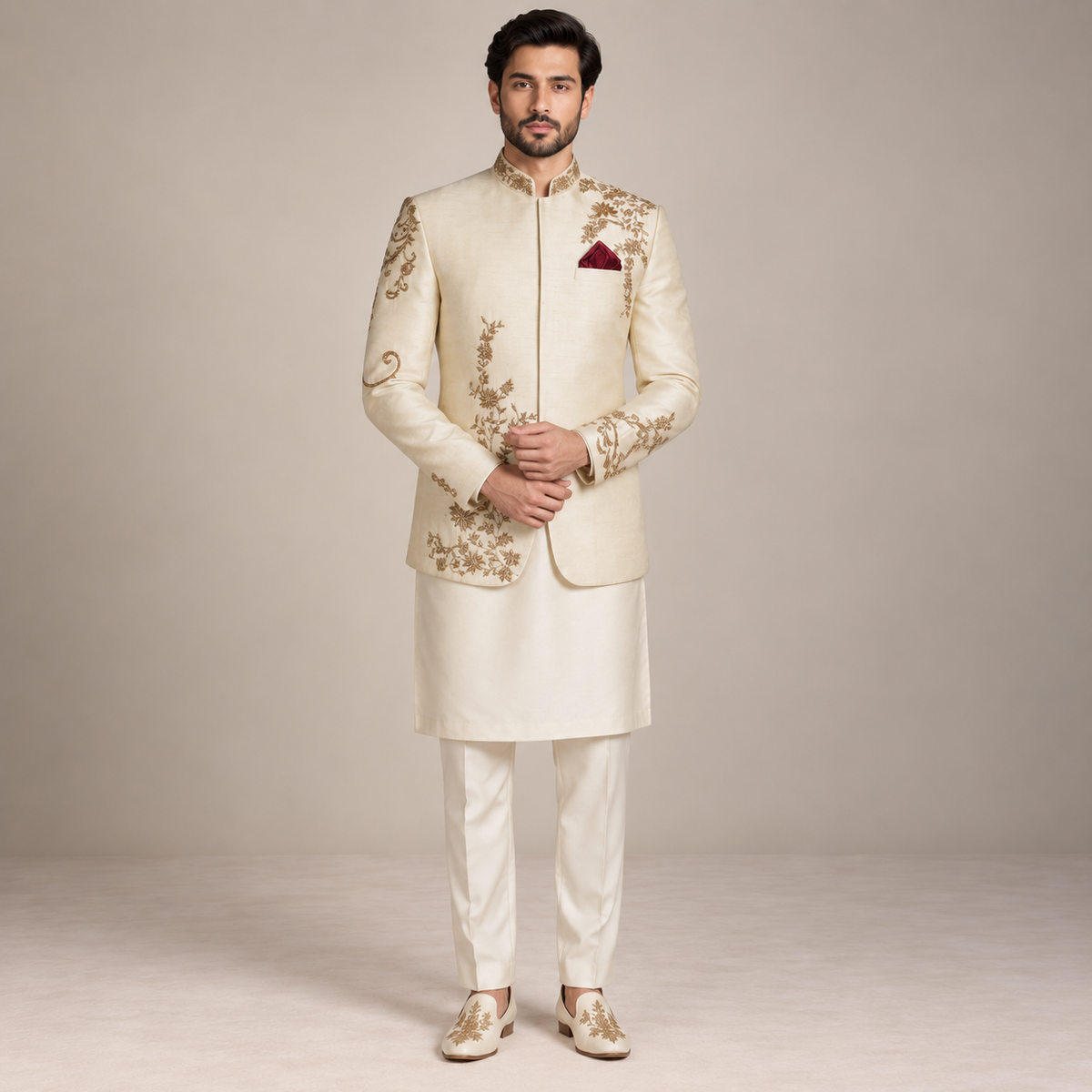 Ivory Color Wedding Prince Coat for Groom