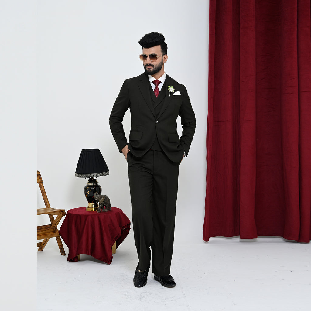 Men's Black 3 Piece Suit Wedding Collection