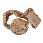 Self-Printed Cotton Net Turban for Men in Beige