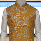 Gilet mehndi coloré spécialement conçu en tissu entièrement brodé 