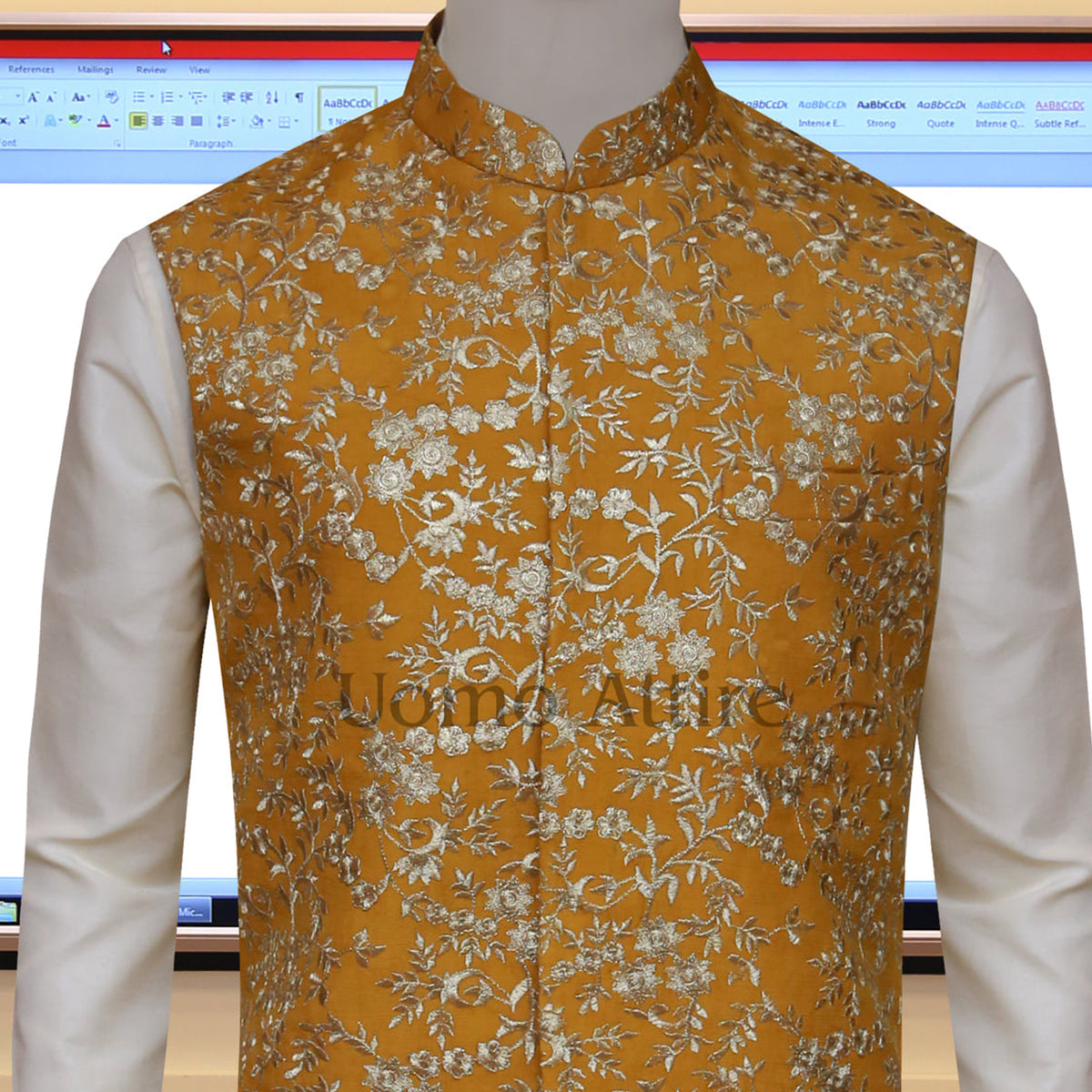 Fully embroidered fabric colourful specially designed mehndi waistcoat