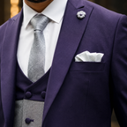 Deep Plum Super 180's Cashmere 3-Piece Suit Worn by Mr. Kamal Haider