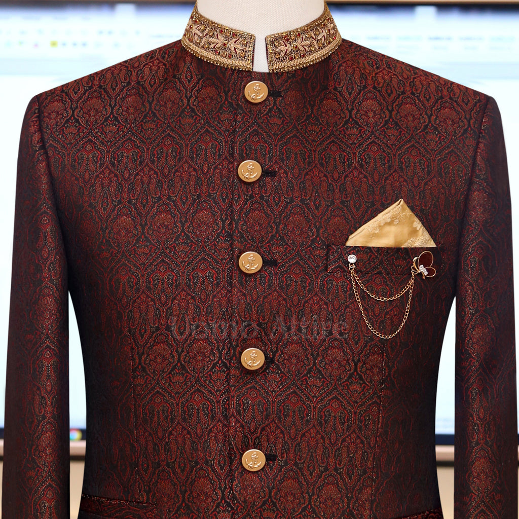 Manteau prince à ornements Jamawar