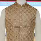 Golden fully embroidered & embellished waistcoat
