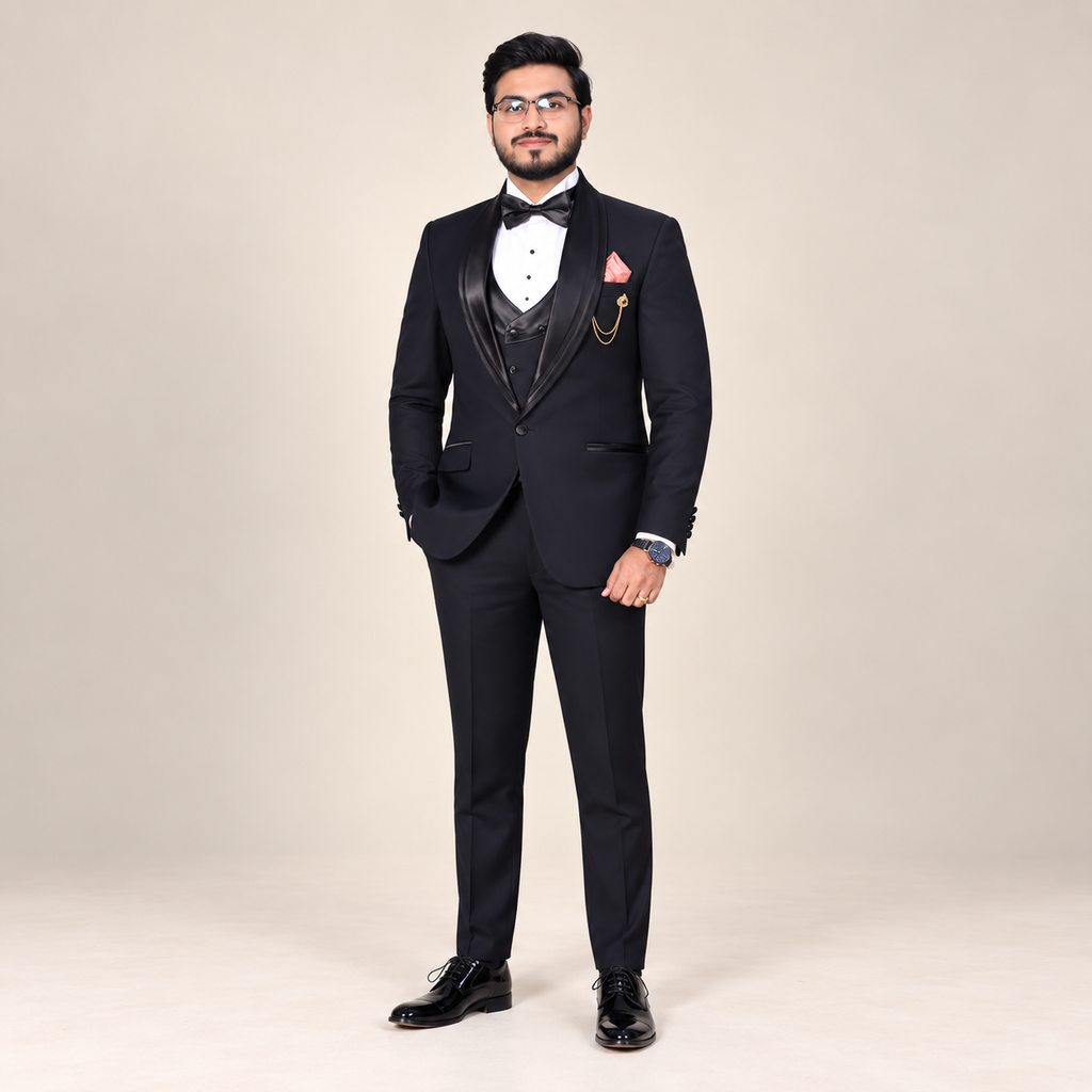 Exquisite Italian-Crafted Tuxedo for Formal Occasions