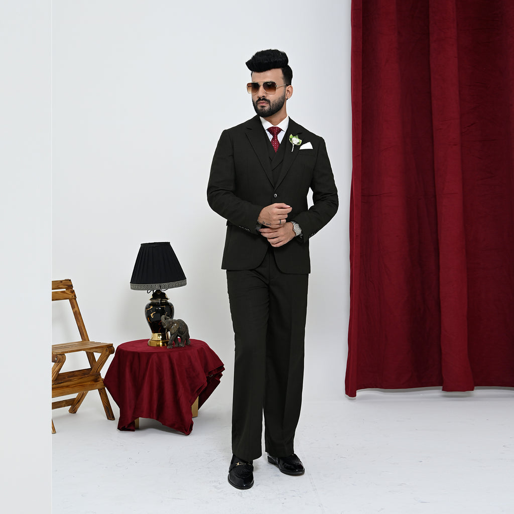 Men's Black 3 Piece Suit Wedding Collection