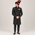 Black Hand Embroidered Sherwani for Men | Embellished Ethnic Wear