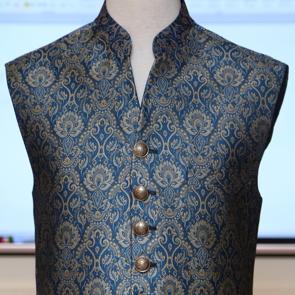 Self designed imported jamawar waistcoat