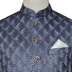 Grey embroidered fabric for attractive