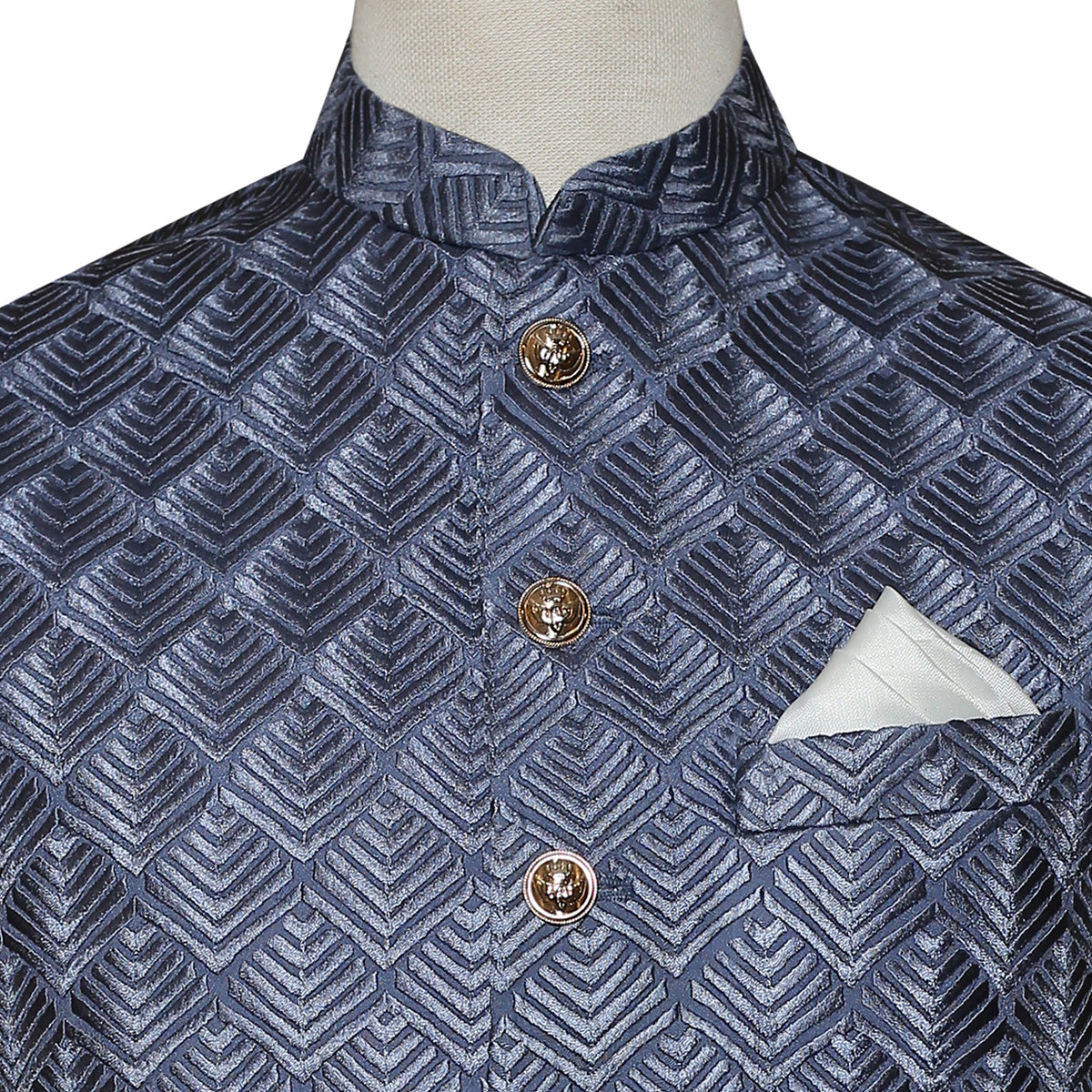 Grey embroidered fabric for attractive