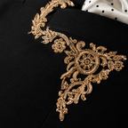 Black Mandarin Collar Suit for Men in Super 160's Cashmere