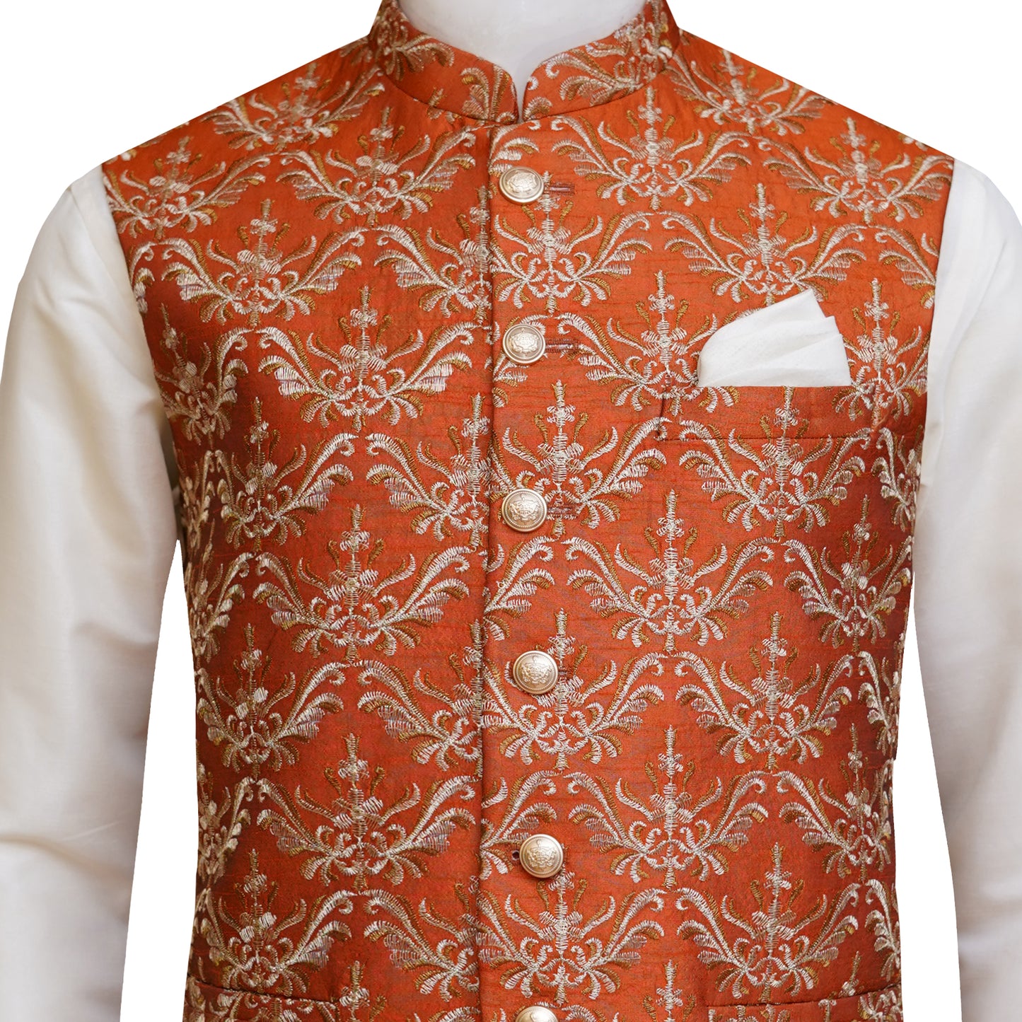 
                  
                    Slim fitted mehndi waistcoat to make your event a colorful
                  
                