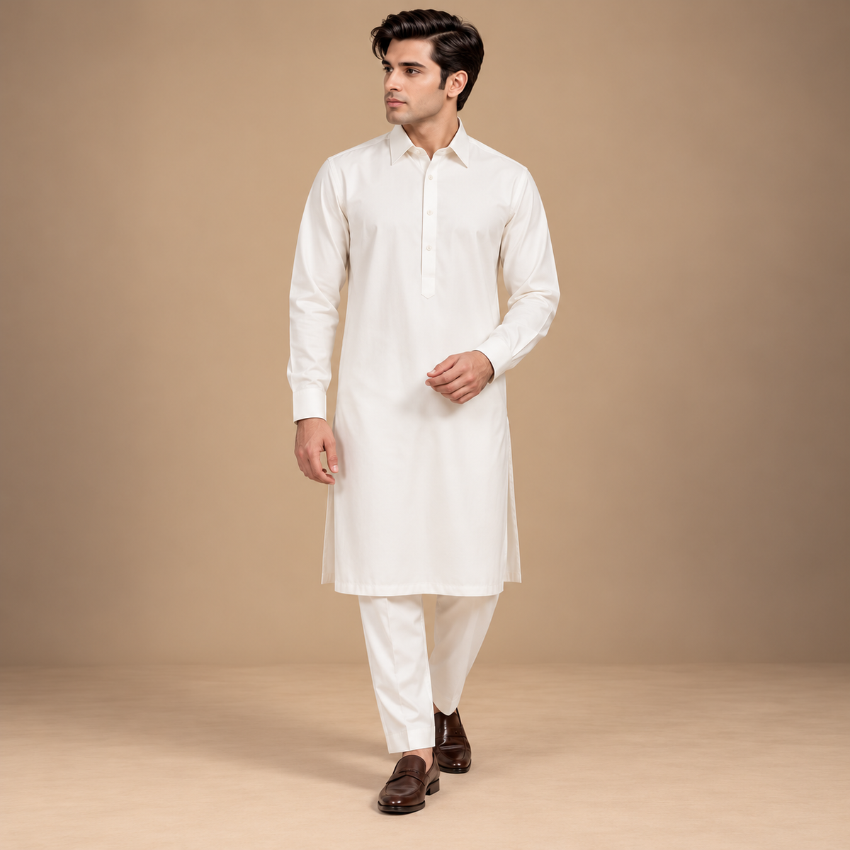 Off white men shalwar kameez