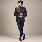 Cappotto principe personalizzato blu navy auto testurizzato 