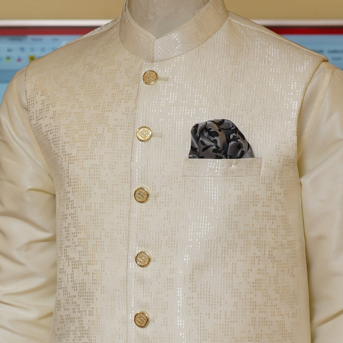 Waistcoat with Same Color Kurta Pajama