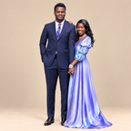 Custom-Made Navy Blue Two-Piece Suit for Men