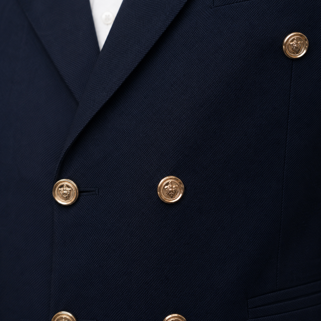 Midnight Blue Superfine Australian Wool Suit Worn by Mr. Kamran Javaid