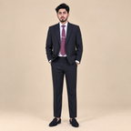 Black Pinstripe Suit Mens – Luxury Slim Fit Groom & Formal Wear
