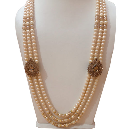 Beautiful 3 strand groom necklace for sherwani