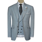Bespoke Light Blue Wedding Suit Style for Men in USA