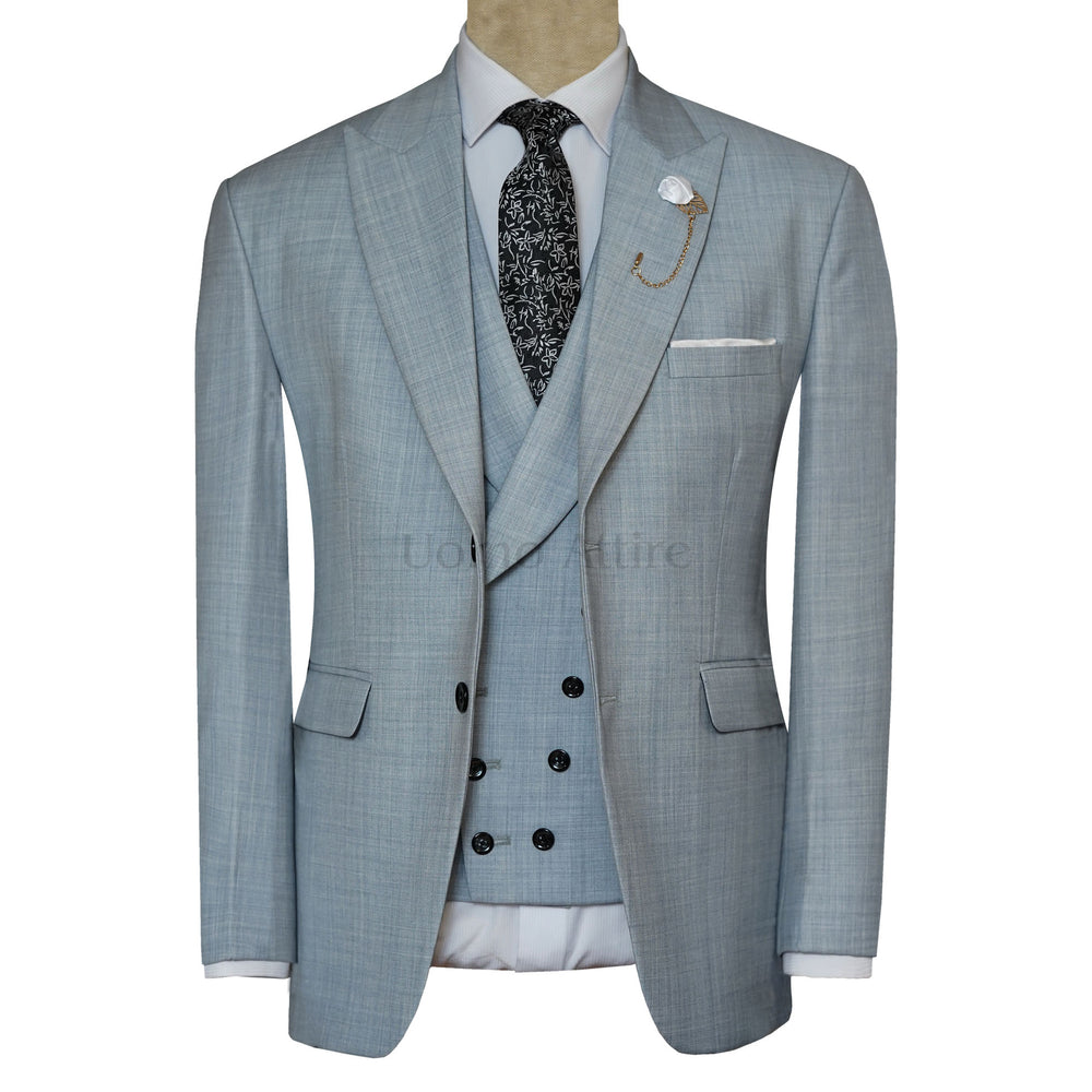 Bespoke Light Blue Wedding Suit Style for Men in USA