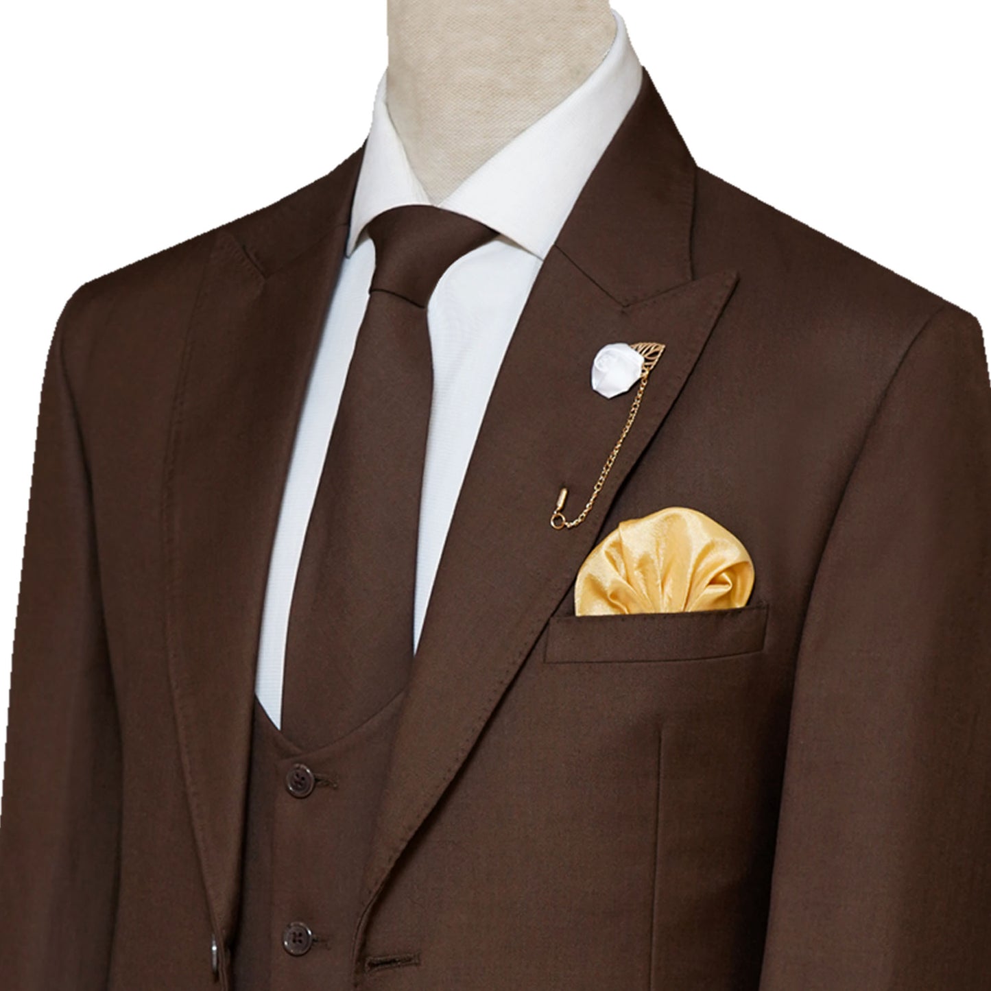 
                  
                    Bespoke Mens Brown Luxury 3 Piece Suit for Men
                  
                