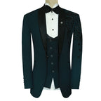 Bespoke Timber Green Slim Fit Tuxedo Suit for Men | Groom Tuxedo Suit