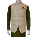 Best Fully Embroidered Fabric Waistcoat for Men | Waistcoat with Kurta Pajama