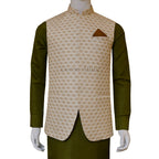 Best Fully Embroidered Fabric Waistcoat for Men | Waistcoat with Kurta Pajama