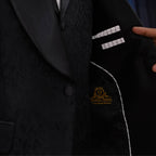 Black Tuxedo 3-Piece Suit with Single-Breasted Vest, black tuxedo suit, Black Tie Event inside round fashion