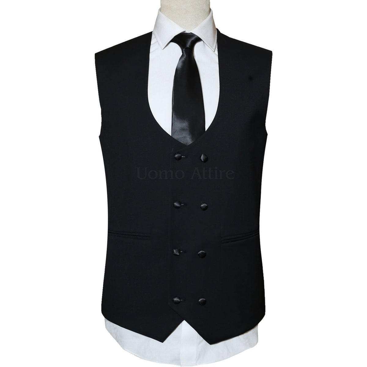 180s Wool Mini Checkered Notch Lapel 3 Piece Suit