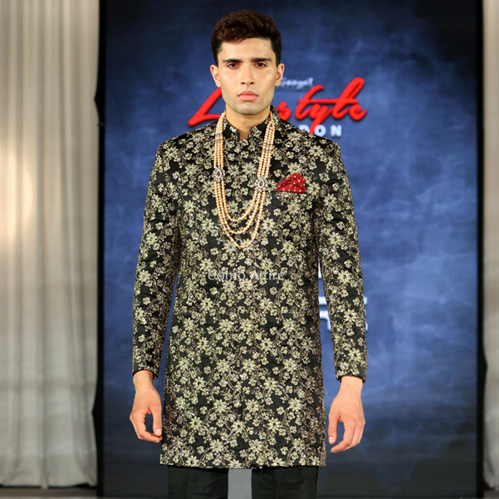 Gold sherwani hotsell for groom