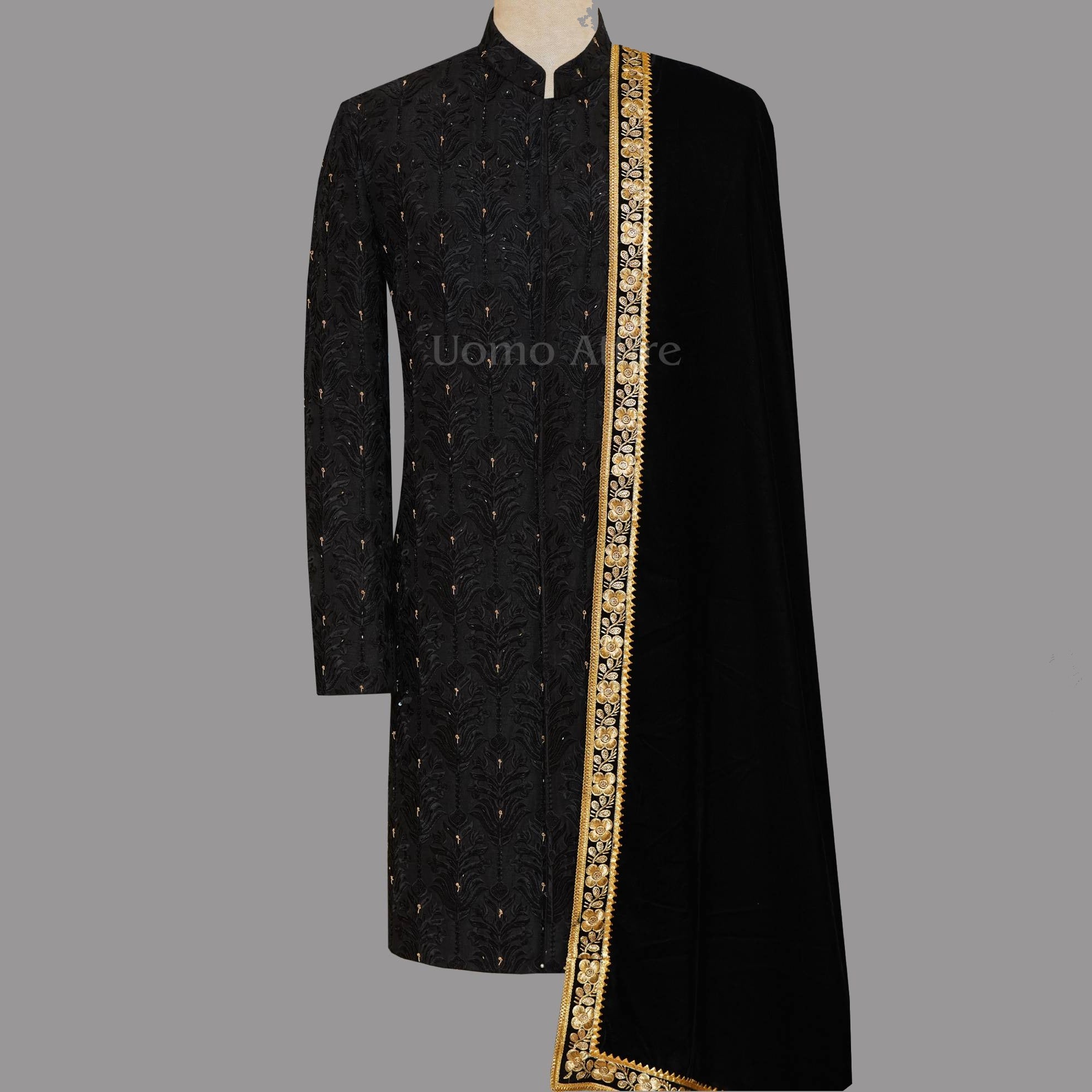 groom sherwani shawl