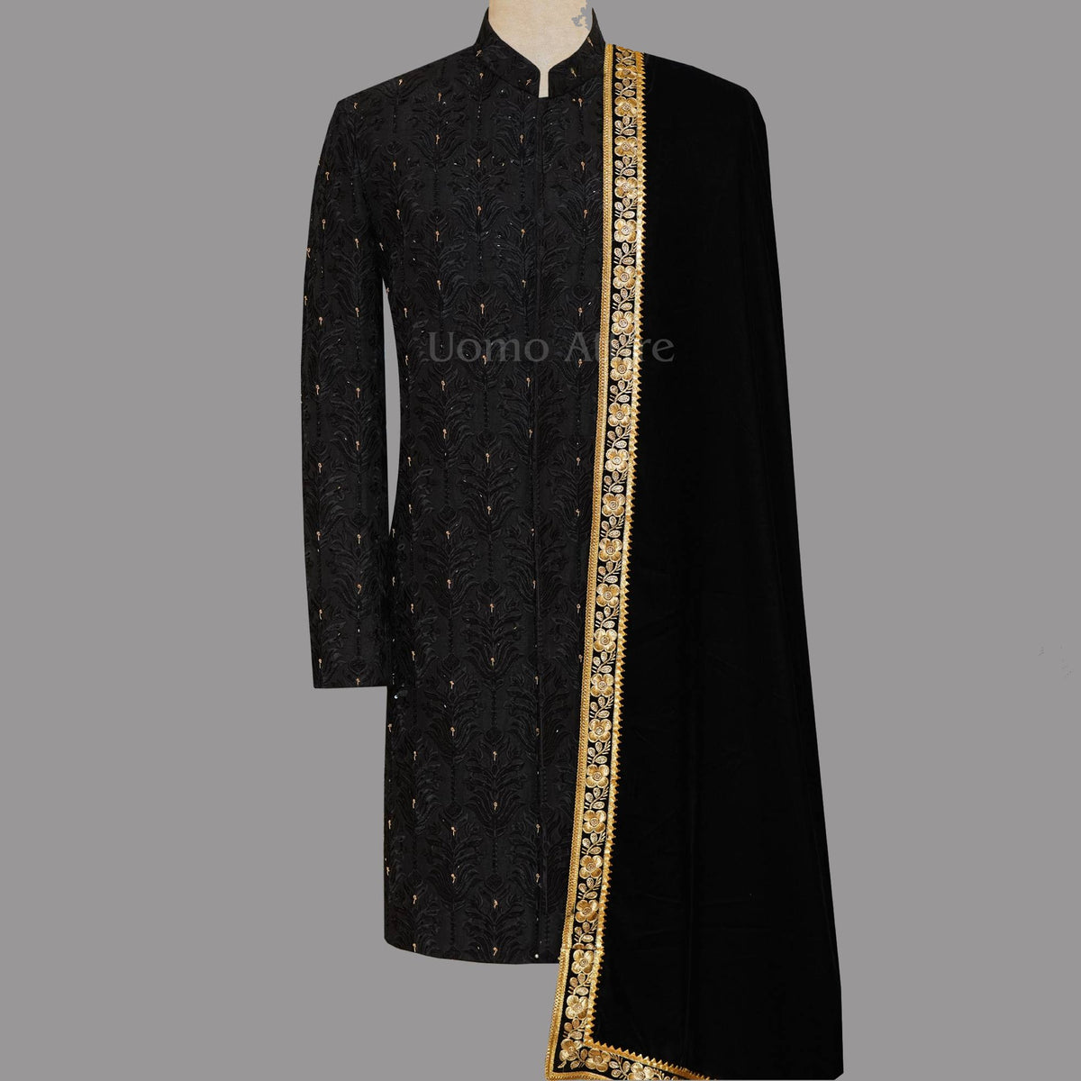 sherwani shawl design