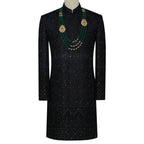 Black Wedding Sherwani for Groom