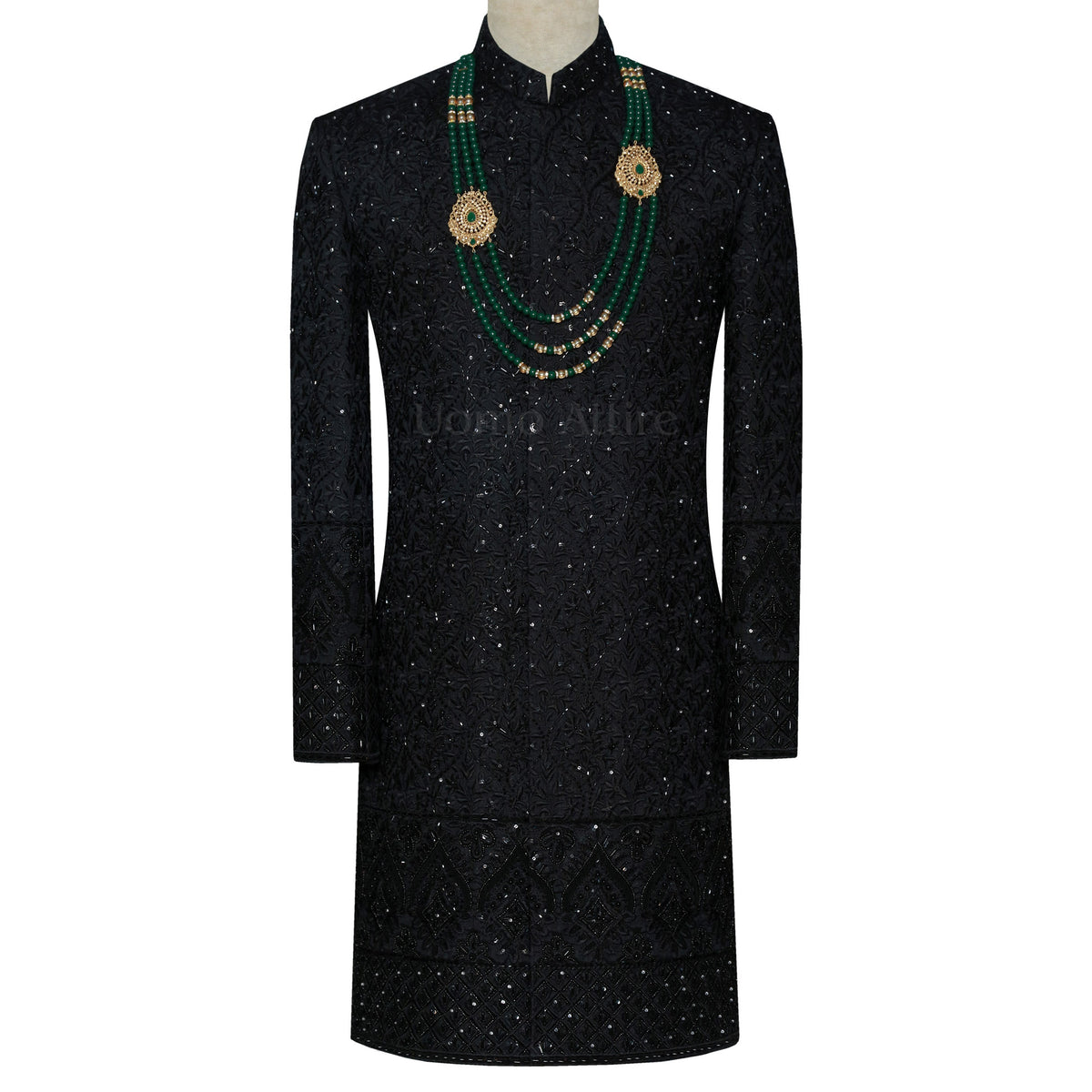 Black Wedding Sherwani for Groom