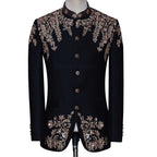 Black Designer Prince Coat for Groom and Party