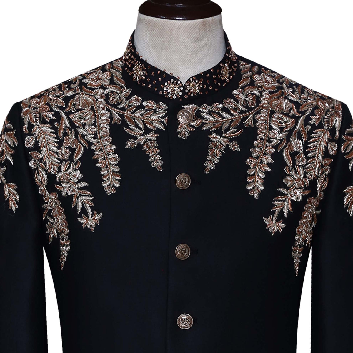 Black Designer Prince Coat with Pants for Groom and Party in USA