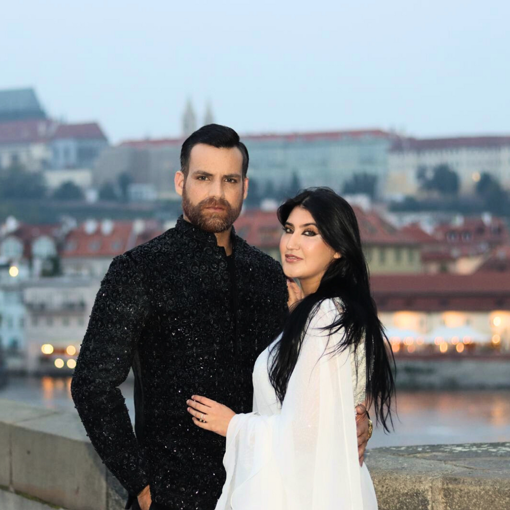 Black Hand-Embellished Luxury Prince Coat for Grooms