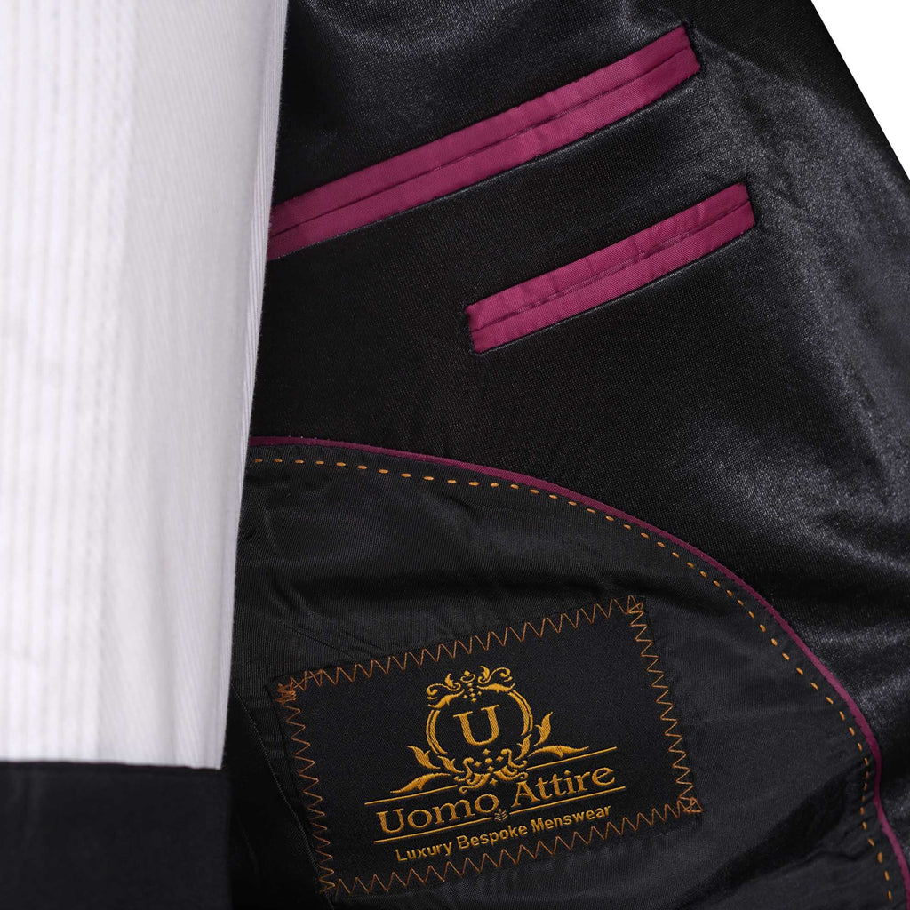 Pure Karandi Black Tuxedo Suit For Mens