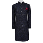 Luxury micro embellished black sherwani for groom | Black sherwani for groom