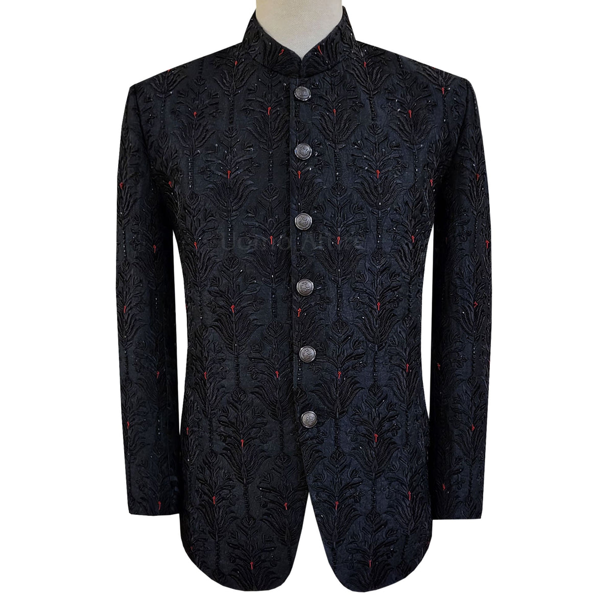 Black fully embellished specially designed for groom prince coat | Black Prince Coat for Groom and Groomsmen