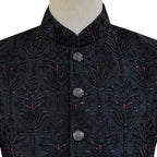 Black fully embellished specially designed for groom prince coat | Black Prince Coat for Groom and Groomsmen