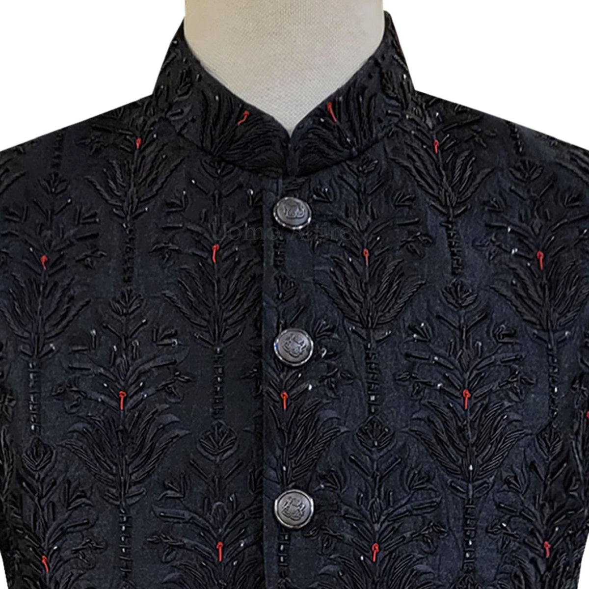 Black fully embellished specially designed for groom prince coat | Black Prince Coat for Groom and Groomsmen