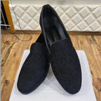 Black Sherwani | Black sherwani for groom | Black wedding sherwani for groom with same fabric shoes