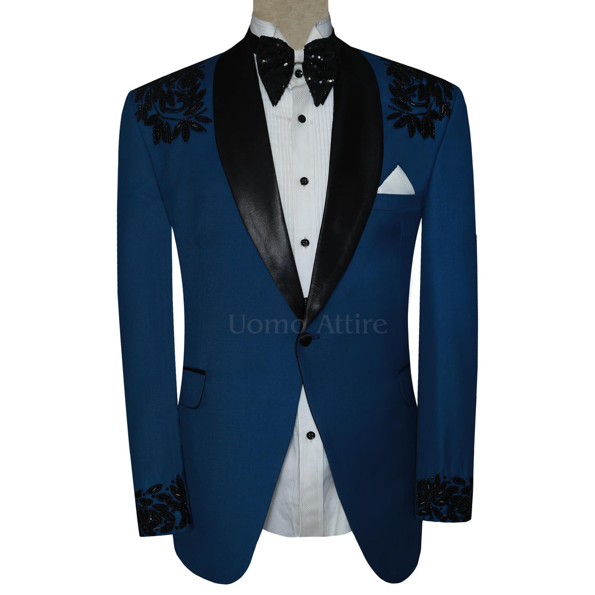Teal Blue Tuxedo Suit for Groom