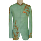 Buy Sea Green Prince Coat with Golden Work | Prince Coat Online in USA