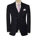 Italian Wool Charcoal Grey 3 Piece Suit for Men