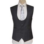 Slim Fit Charcoal Grey Vest for Wedding Suit for Groom