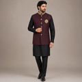 Wine Waistcoat for Men in Italian Tropical Super 150's